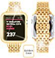 Amazon.com: Ezzdo Apple Watch Diamond Band, Rhinestone Luxury Diamond Stainless Steel Replacement Bands for Apple Watch 38mm 42mm Series 1/2/3 (Gold, 42mm): Cell Phones & Accessories