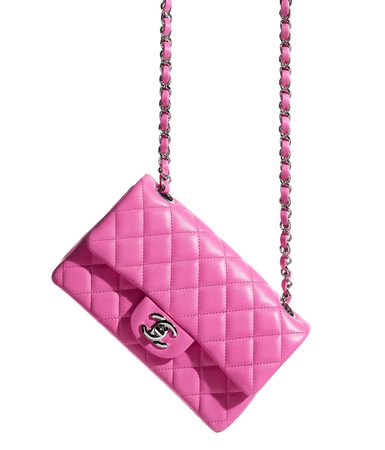 Lambskin Neon Pink Mini Flap Bag | CHANEL