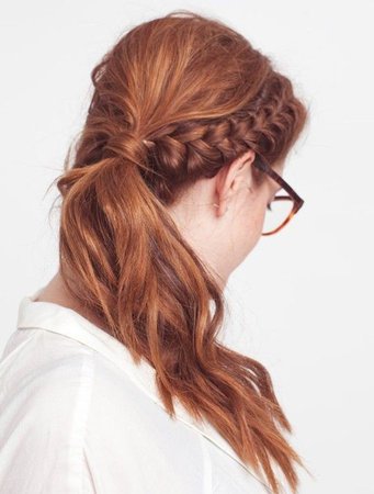 Side braided ponytail
