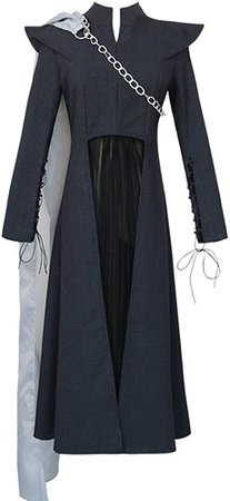 Amazon.com: Angelaicos Women's Black Long Sleeve Dress Cosplay Party Costume Chain Cape (XS): Clothing
