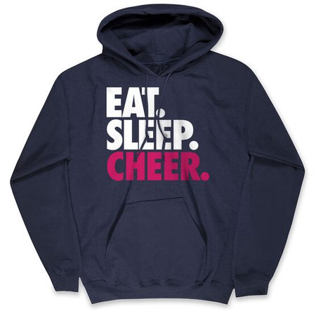 Cheerleading Hooded Sweatshirt - Eat Sleep Cheer | ChalkTalkSPORTS