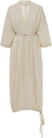 Co Drawstring-Hem Poplin Popover Dress Size: S