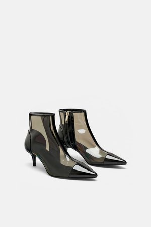 VINYL HIGH HEEL ANKLE BOOTS - SHOES-WOMAN-NEW COLLECTION | ZARA United Kingdom