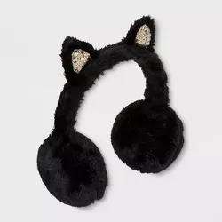 Girls' Faux Fur Earmuffs - Cat & Jack Red One Size : Target