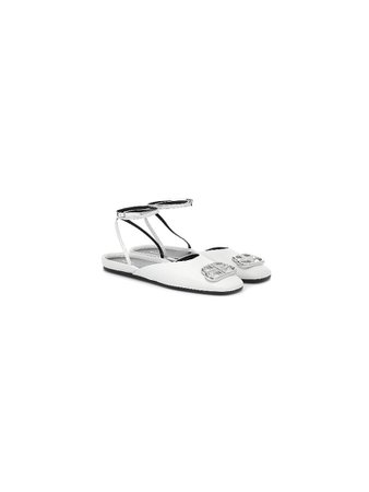 Balenciaga sandals logo white