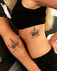 couple tattoo her king and his queen - Google Search