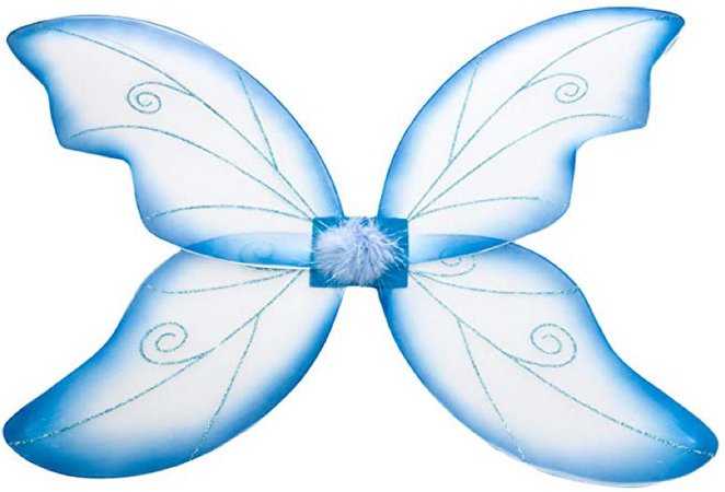 Womens Wild Fairy Wings Costume (Blue) by Cutie Collection