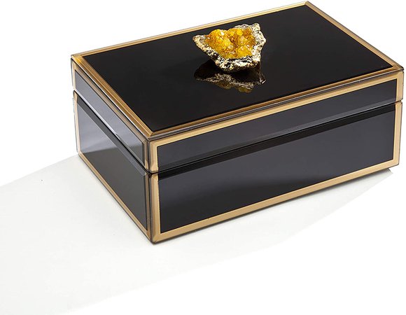 black and gold jewelry box