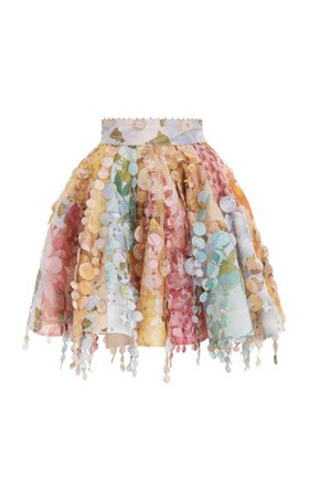 Tempo Patch Satin Mini Skirt By Zimmermann | Moda Operandi