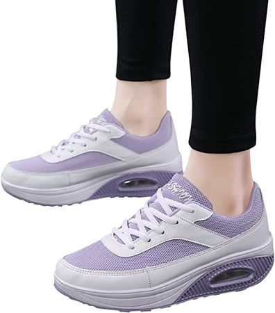 Amazon.com: Slip On Sneakers For Women,Soft Sole Lace-Up Sneakers Casual Mesh Low Top Running Shoes Fly Woven Non Slip Canvas Sneakers : Clothing, Shoes & Jewelry