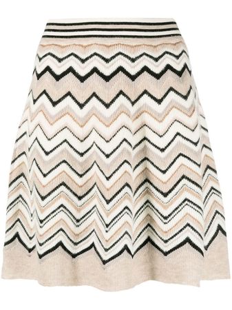 Missoni zigzag-woven Knitted A-line Skirt - Farfetch