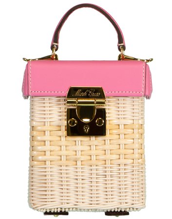 Flamingo Grace Cube Rattan Bag | Marissa Collections
