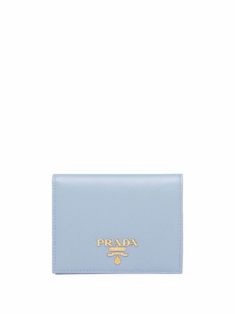 Prada logo-lettering Compact Wallet - Farfetch