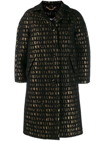 Moschino roman embroidered button-up coat - FARFETCH
