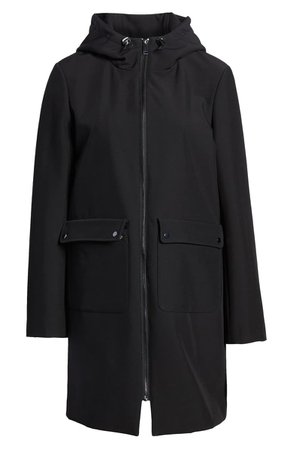 Halogen® Hooded Raincoat black