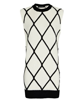 Wynn Hamlyn Mosaic Intarsia Wool Mini Dress | INTERMIX®