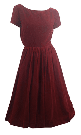 red vintage dress