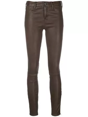 J Brand Fitted Leather Trousers