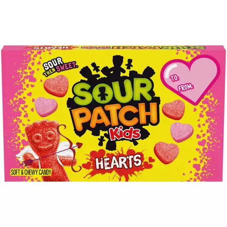 SOUR PATCH KIDS Soft & Chewy Valentines Day Candy Hearts, 3.1 oz - Walmart.com