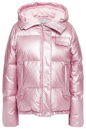 pink metallic puffer jacket
