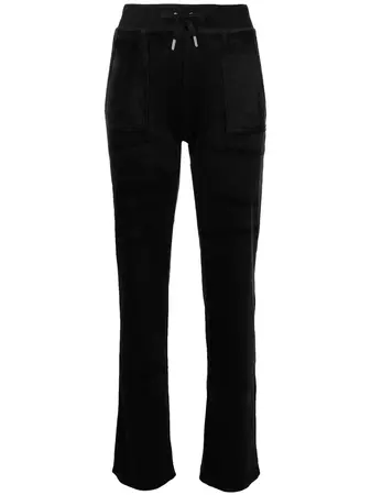Juicy Couture Del Ray patch-pocket Velour Sweatpants - Farfetch
