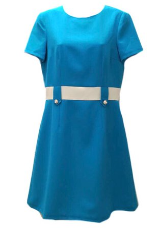 60s mod vintage blue dress