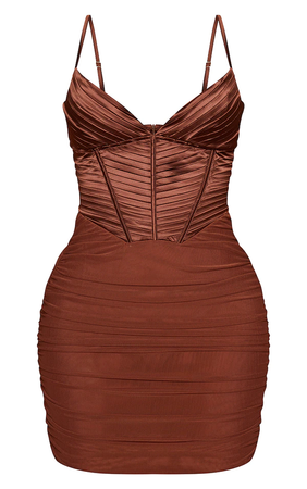 brown plt dress