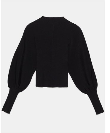 ZARA black puff sleeve sweater