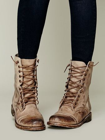 brown lace boots