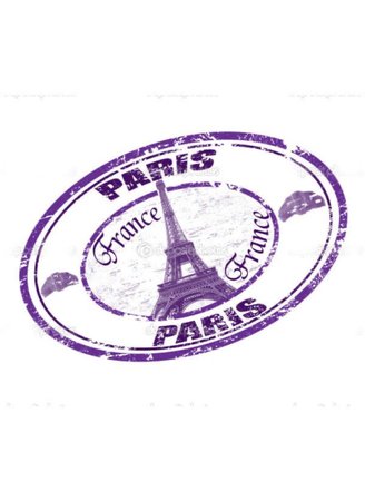 Paris France stamp png filler purple