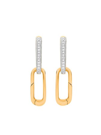 Monica Vinader 18kt Gold Vermeil Alta Capture Charm Diamond Earrings - Farfetch