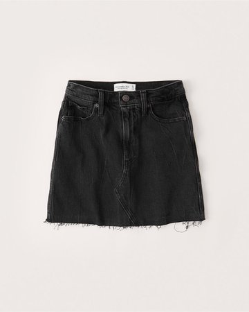 Womens Black Denim Mini Skirt | Womens Bottoms | Abercrombie.com