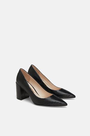 LEATHER BLCOK HEEL SHOES - View all-SHOES-WOMAN | ZARA New Zealand