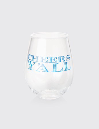 Cheers Y'all Wine Glass – Draper James