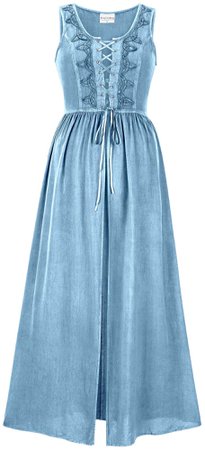 light blue medieval dress