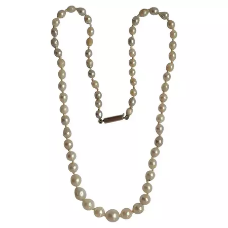 Antique Edwardian Cultured Pearl necklace For Sale at 1stDibs | edwardian pearl necklace, antique cultured pearl necklace