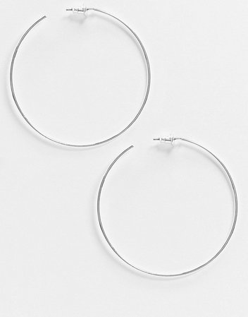 ASOS DESIGN fine wire 50mm hoop earrings | ASOS