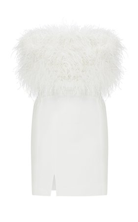 Feather-Detailed Strapless Mini Dress By Ila. | Moda Operandi