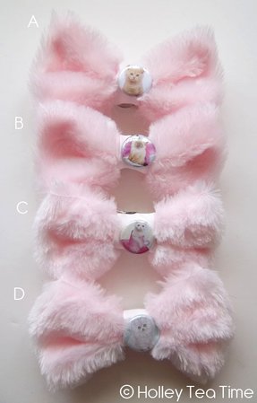 Holley Tea Time Soft and Fluffy Kitty bow