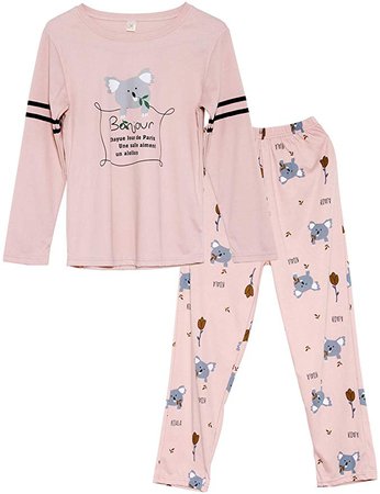Amazon.com: Big Girls Unicorn Cotton Pajama Set Pants & Long Sleeve Teens Sleepwear Kids Size 12-18: Clothing
