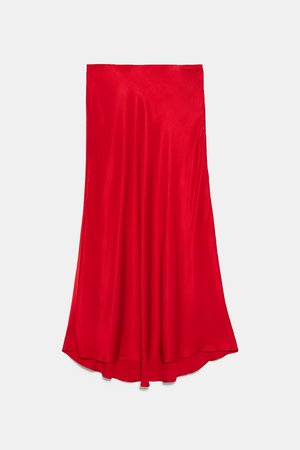 SATIN SKIRT - View All-DRESS TIME-WOMAN-CORNER SHOPS | ZARA United States red