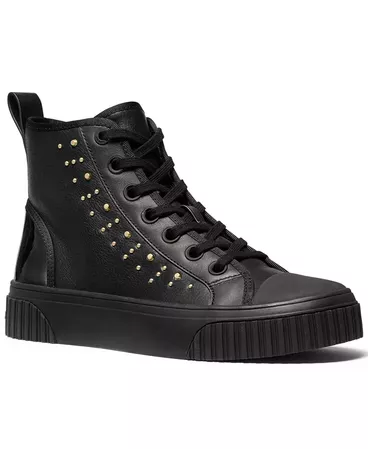 Black Michael Kors Gertie Studded High-Top Sneakers & Reviews - Athletic Shoes & Sneakers - Shoes - Macy's