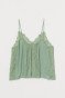 Camisole Top with Lace - Green - Ladies | H&M US