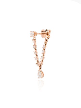 Anita Ko 18kt rose gold Olivia diamond drop earring - FARFETCH