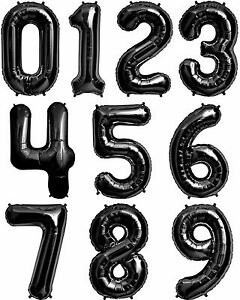 black number balloons