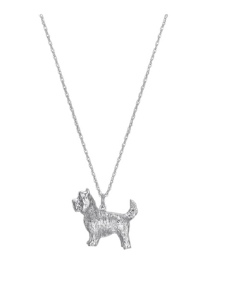 sterling silver terrier dogs necklace jewelry