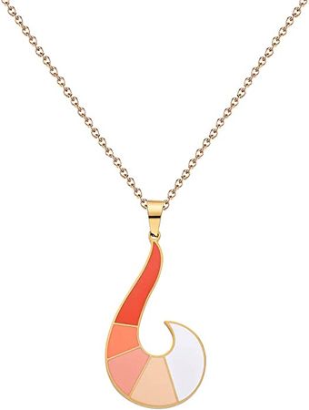 Amazon.com: ZAG STORE Rena Rouge Transformation Stainless Steel Necklace (Orange): Clothing, Shoes & Jewelry