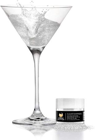 BREW GLITTER® Edible Glitter For Drinks, Cocktails, Beer, Drink Garnish & Beverages | 4 Gram | 100% Edible & Food Grade | Vegan, Gluten Free, Nut Free, Non-GMO (clear shimmer) : Amazon.ca: Grocery & Gourmet Food