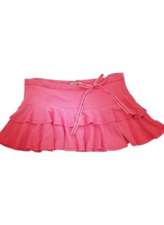pink ruffle mini skirt y2k