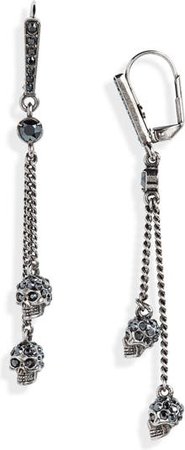 Alexander McQueen Double Skull Drop Earrings | Nordstrom